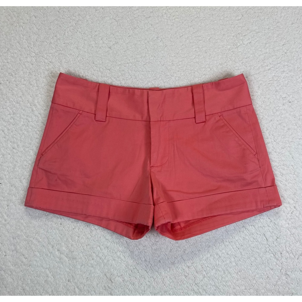 Alice‎ + Olivia Coral Pink Cuffed Mini Shorts